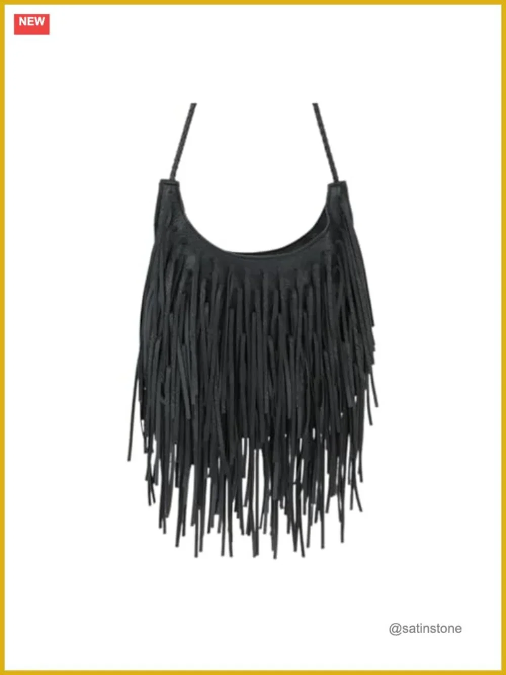 Women's Fringe Hobo Bag Boho Crossbody Purse Faux Leather